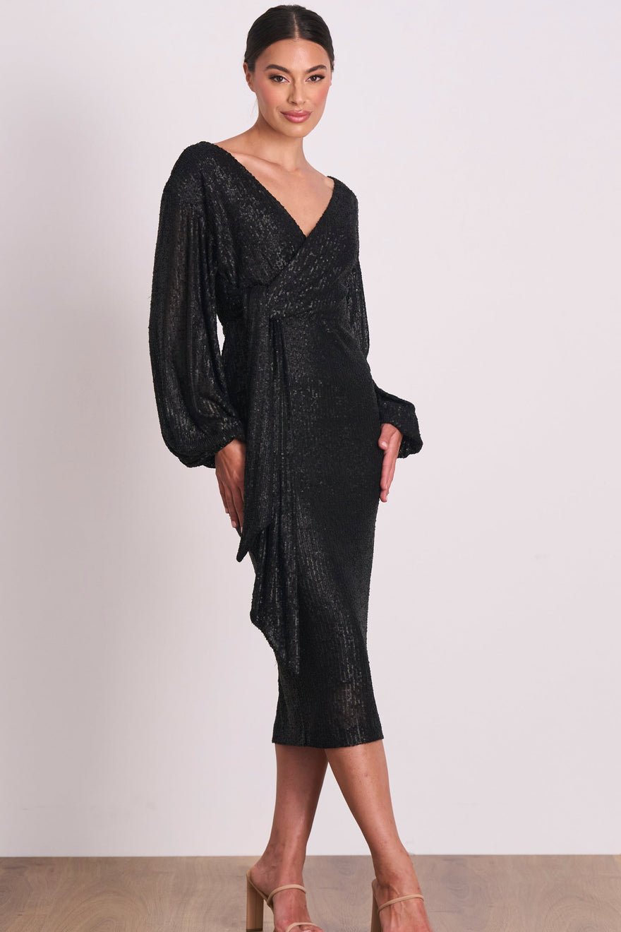 Pasduchas Bijou Midi Dress - Matte Black photo 4