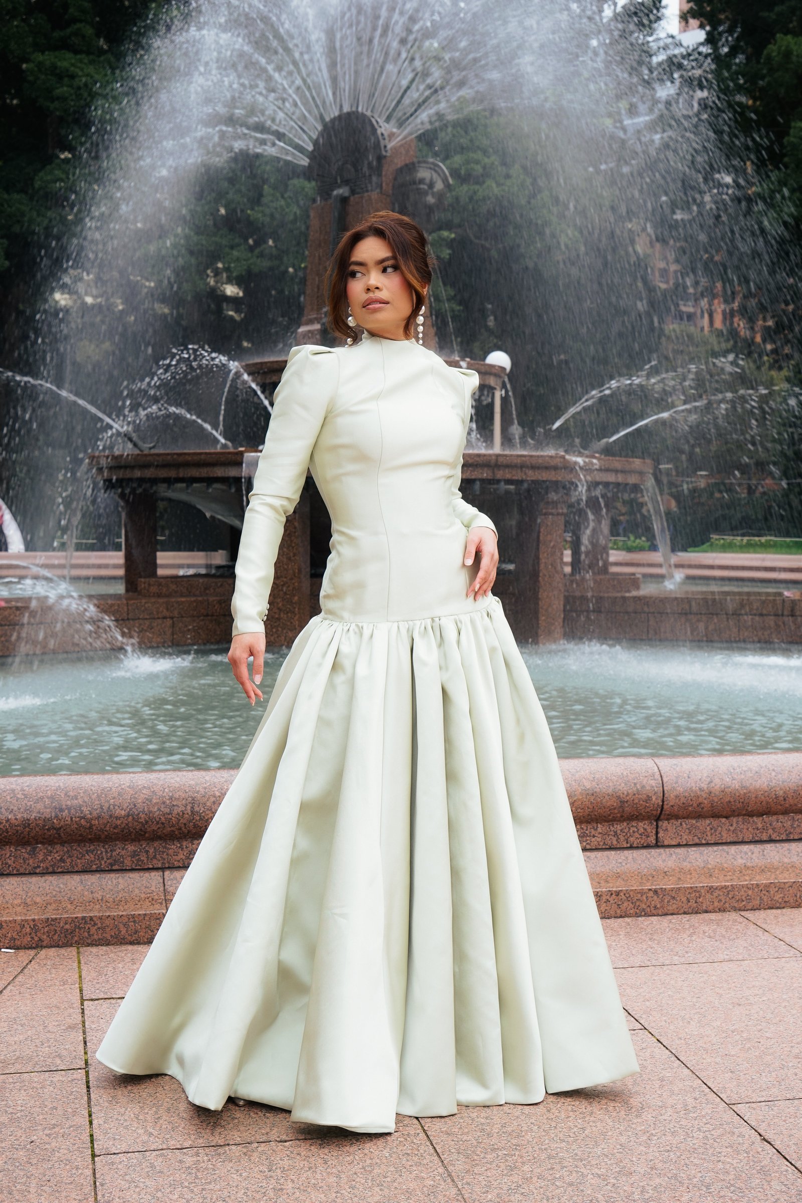 GENEVIEVE GOWN BY MY SECRET WARDROBE GREEN photo 4