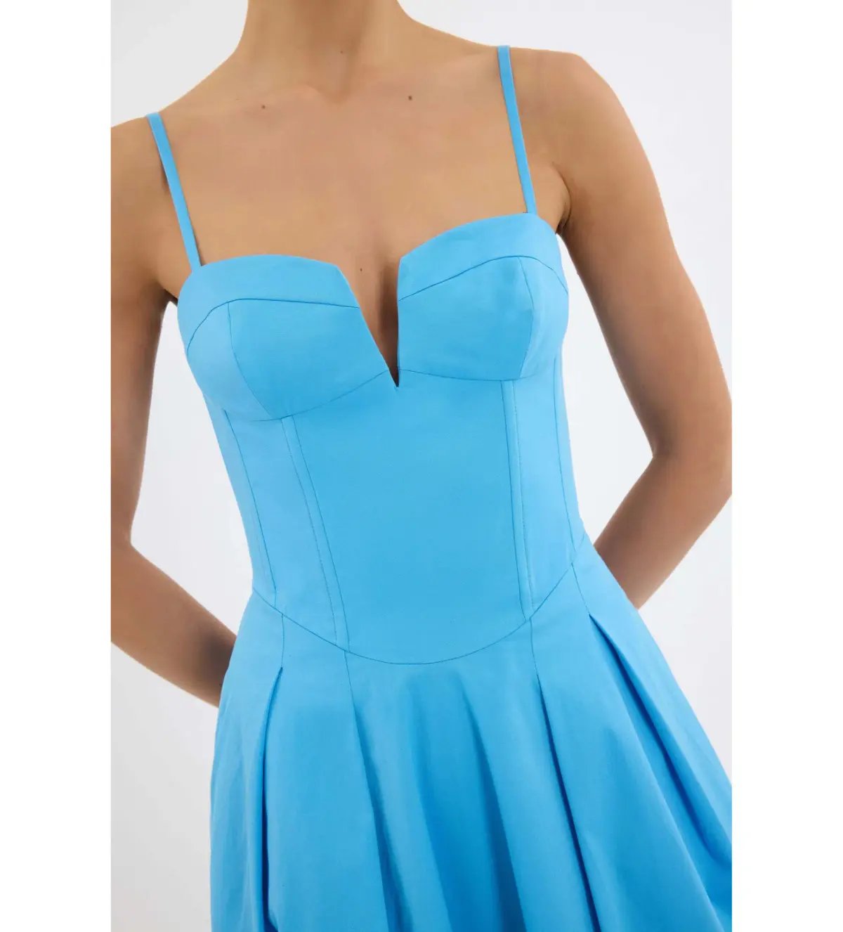Rebecca Vallance Montreux Midi Dress Light Blue Size AU 12 photo 4