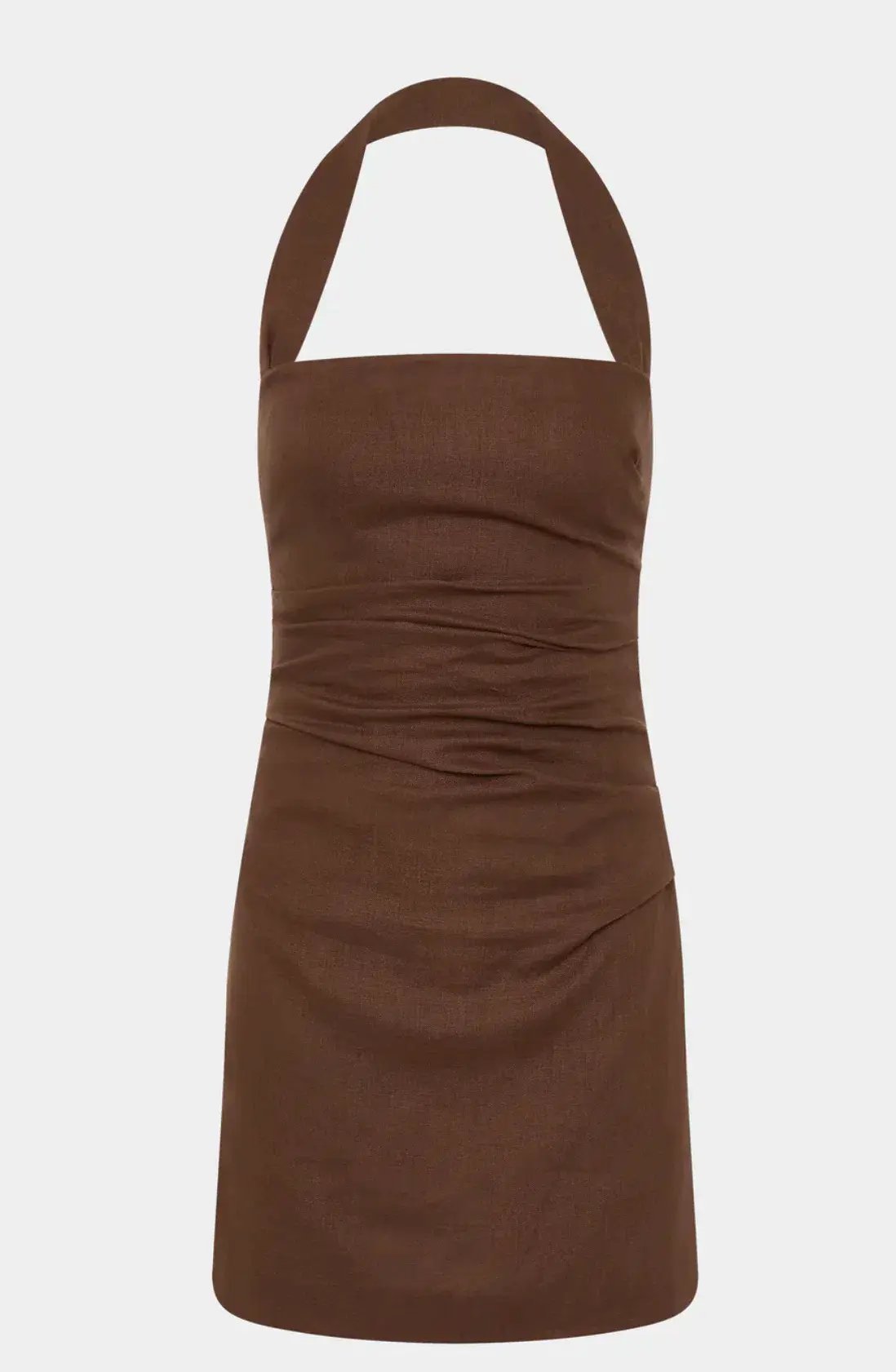 Noemi Halter Mini Dress Brown Size AU 12 photo 6
