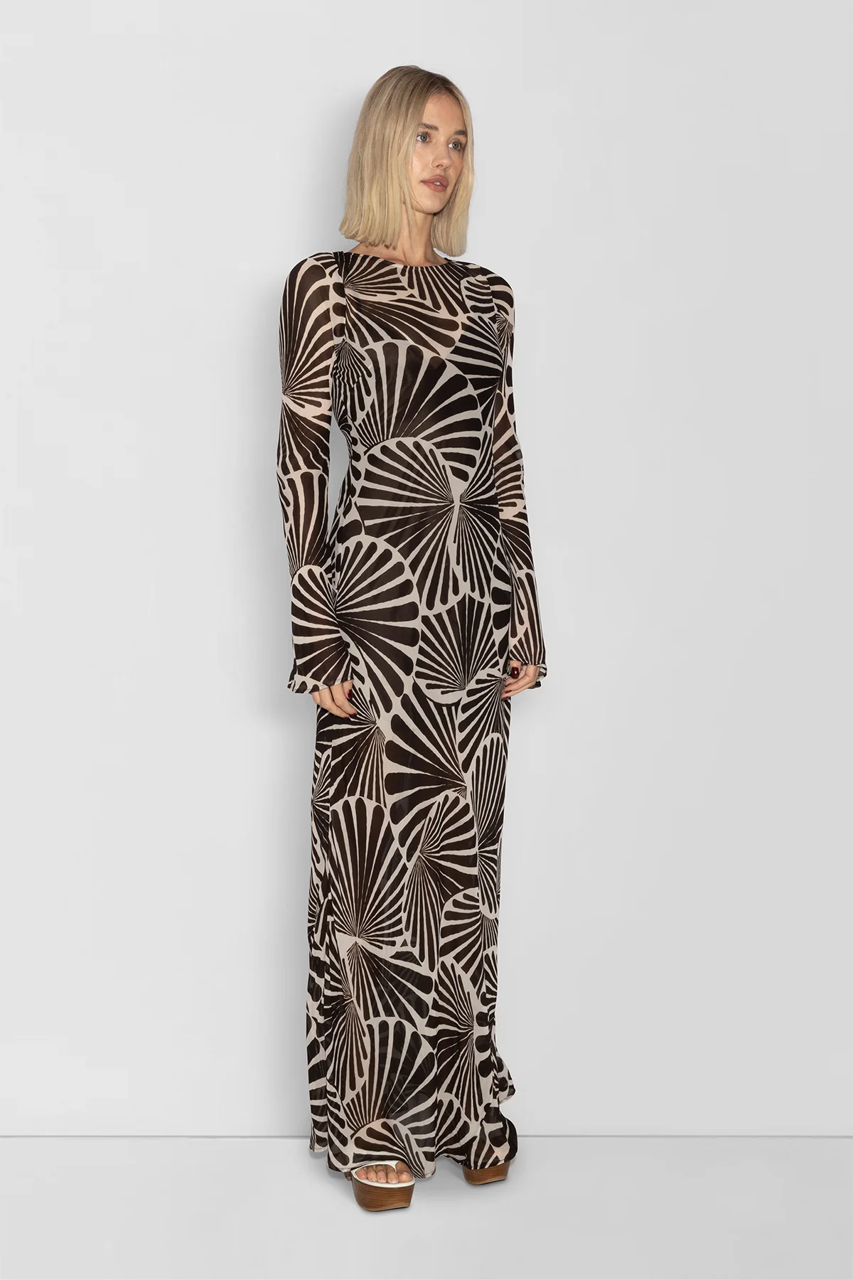 THE WOLF GANG LOTTIE MAXI DRESS - COCOA SHELL photo 2