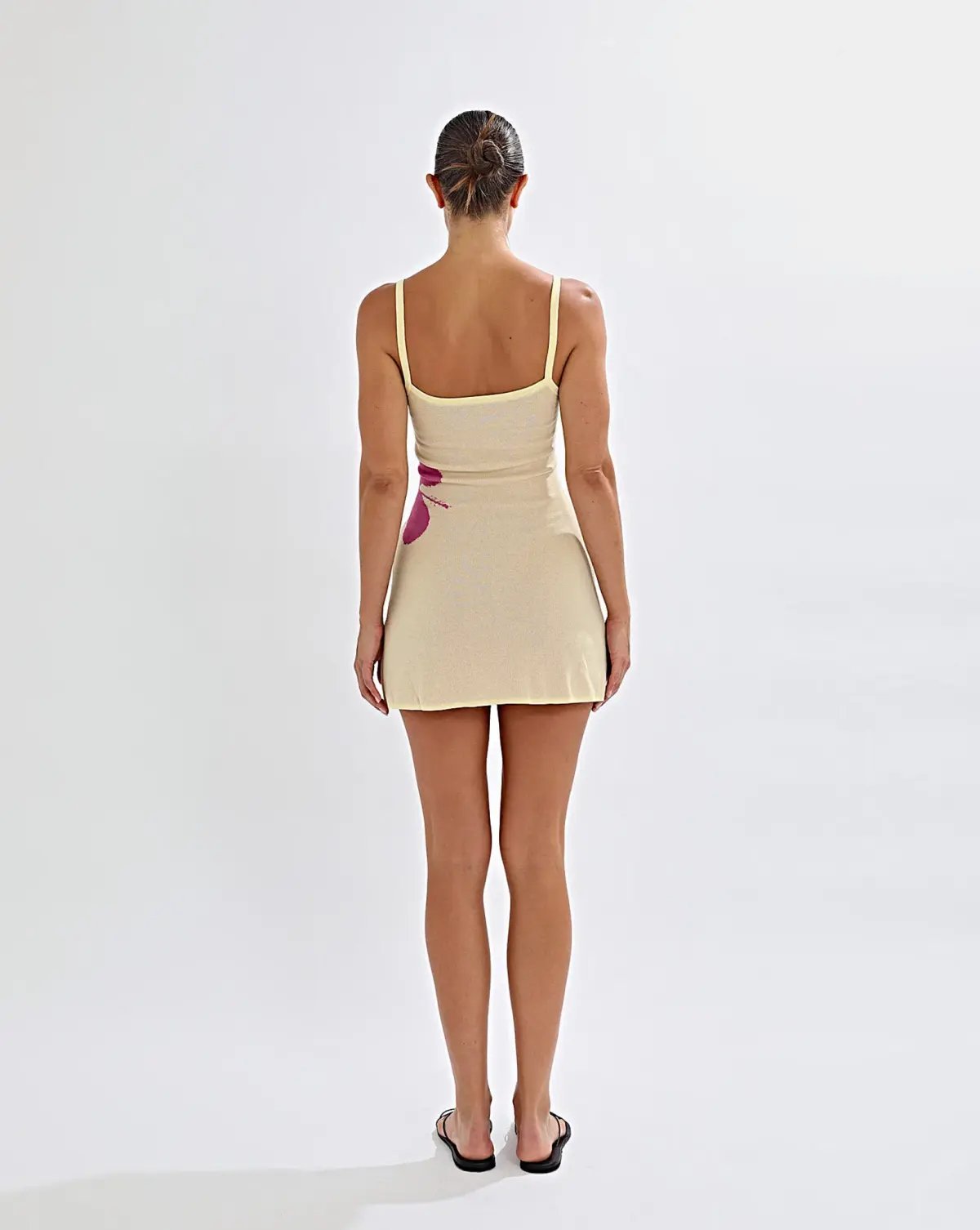 One Mile Mali Knit Dress Pale Yellow Size 8/S photo 5