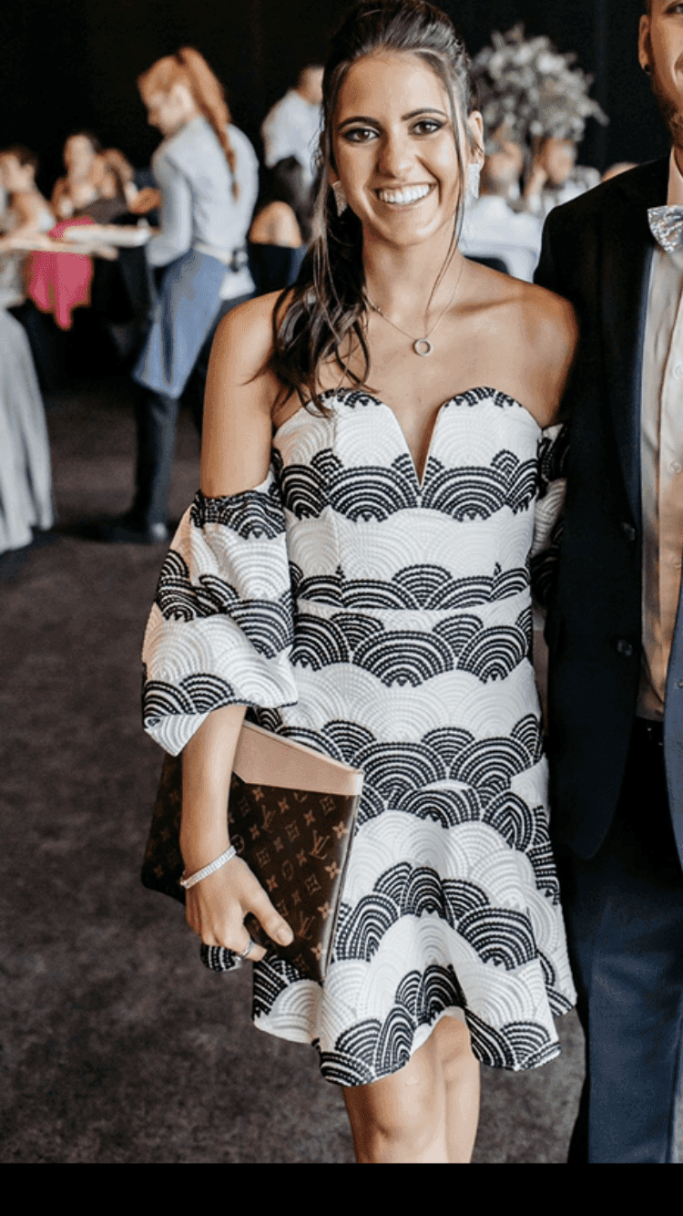 Mossman black and white dress size 6 photo 3