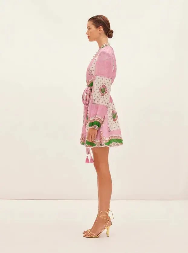 Kate Ford Mantilla Button Mini Dress Zinnia Print Size 1 (AU8) photo 2