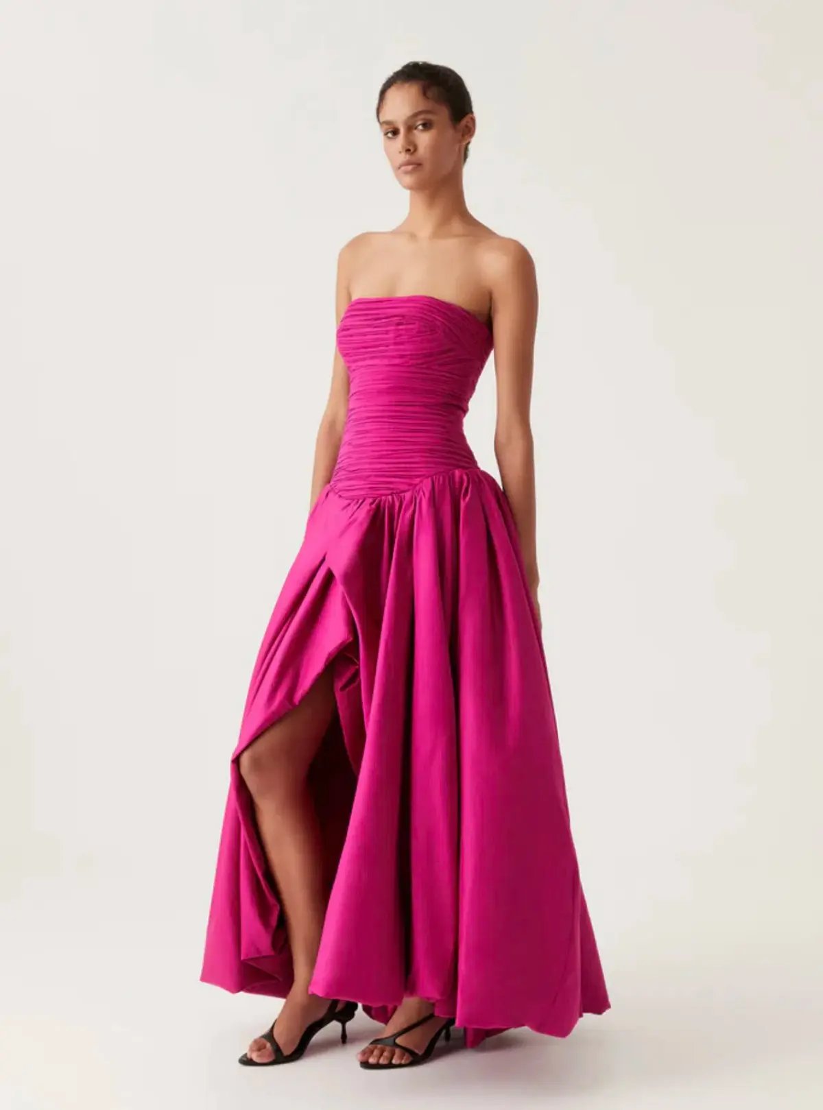 Aje Violette Bubble Hem Maxi Dress Deep Magenta Size 10 photo 4