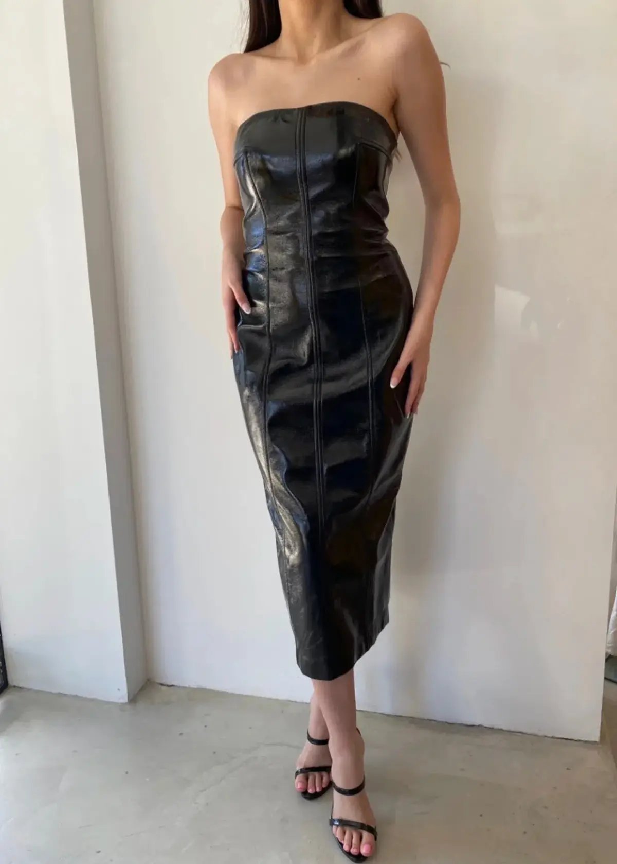 Mossman Organised Chaos Midi Dress Black Size AU 6 photo 3