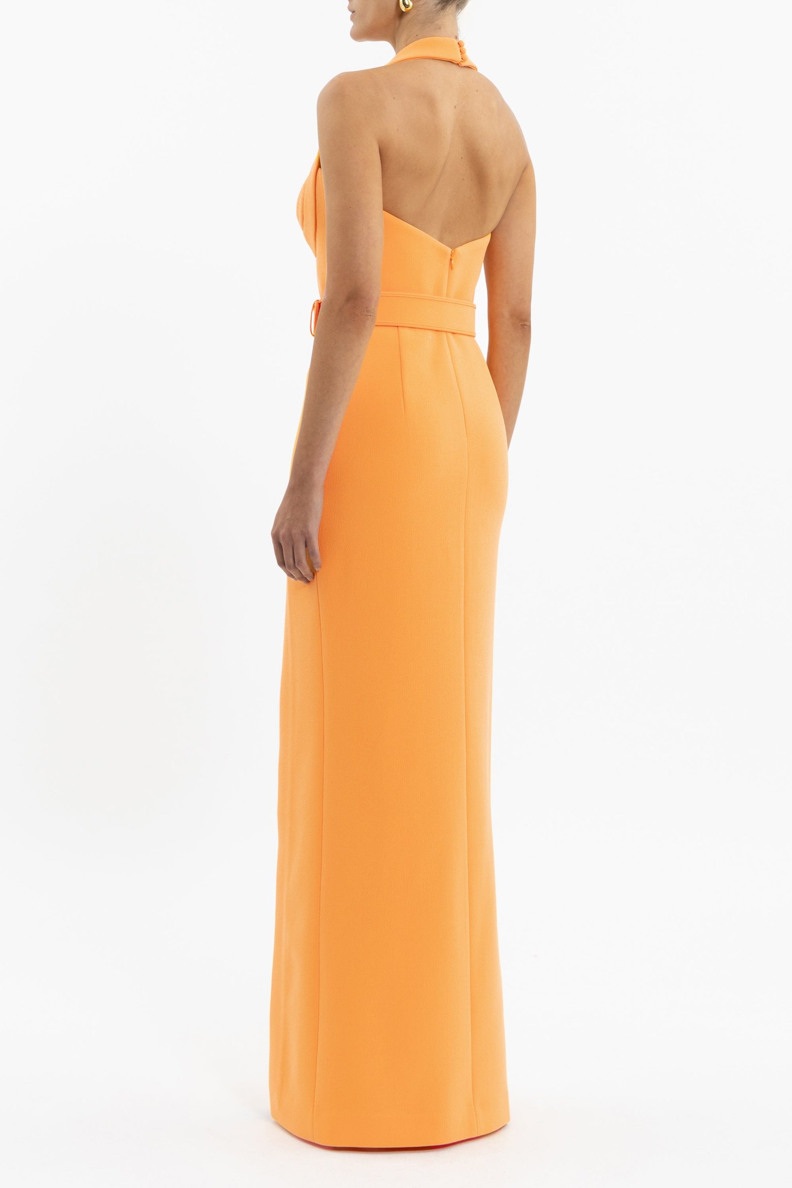 REBECCA VALLANCE SANTARA GOWN - ZINNIA ORANGE photo 4