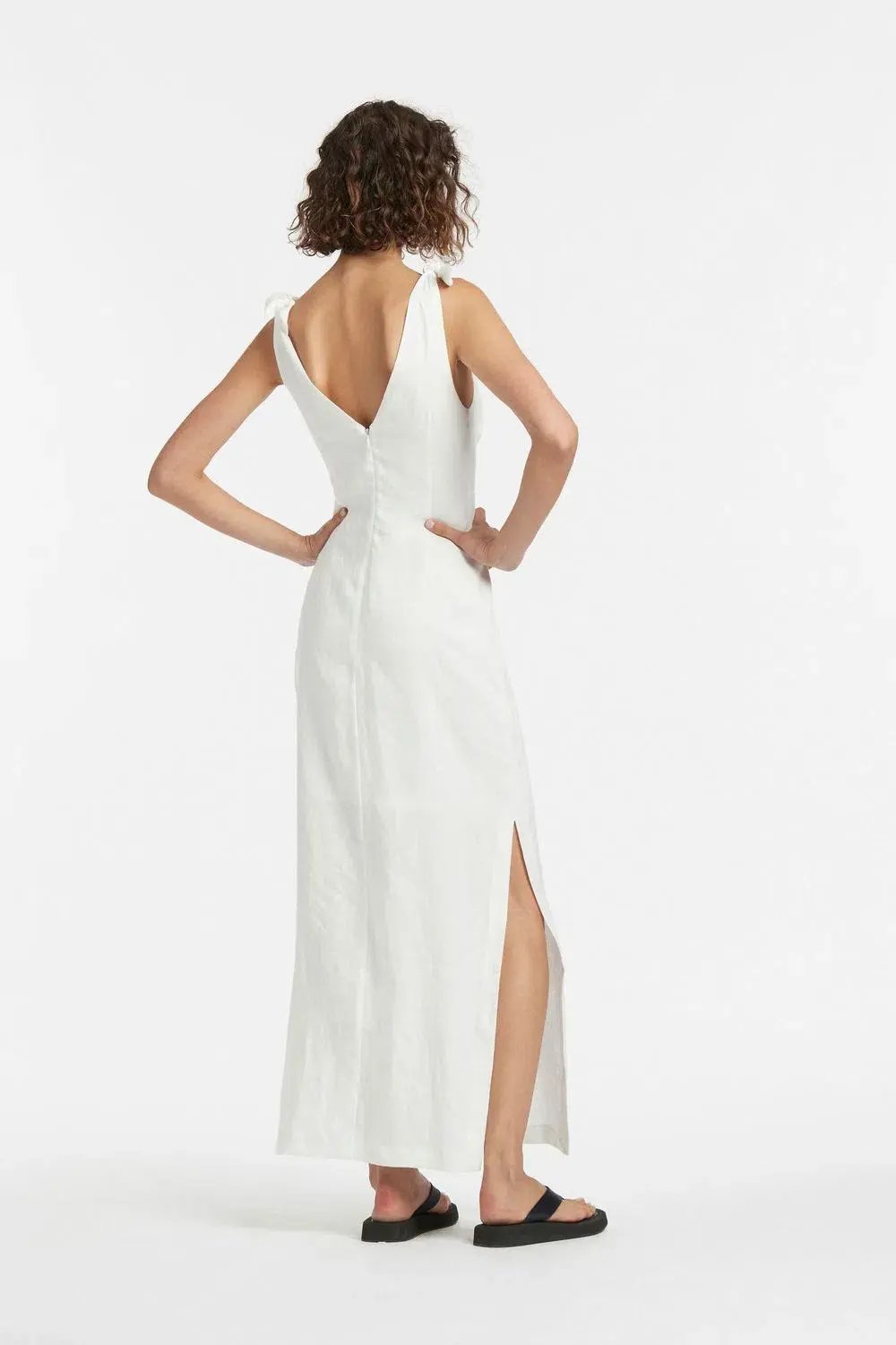 Sir the Label Alexandre Tie Midi Dress Ivory Size 1 / AU 8 photo 3