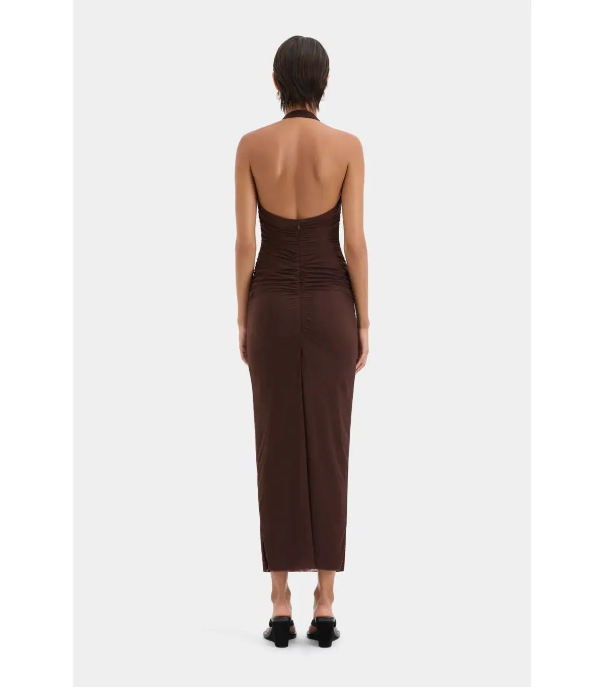 Sir the Label Jacques Knot Midi Dress in Chocolate Size 3 / AU 12 photo 4