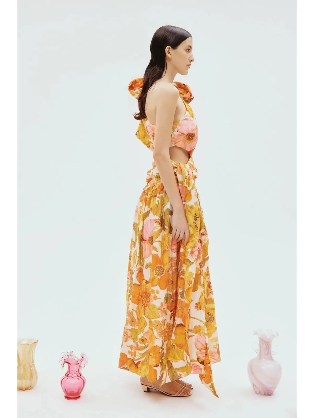 Alemais Silas One Shoulder Gown Floral Size AU 10 photo 2