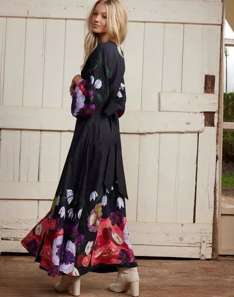 Binny  The Laden Table  Maxi Dress Print Size 14 photo 2
