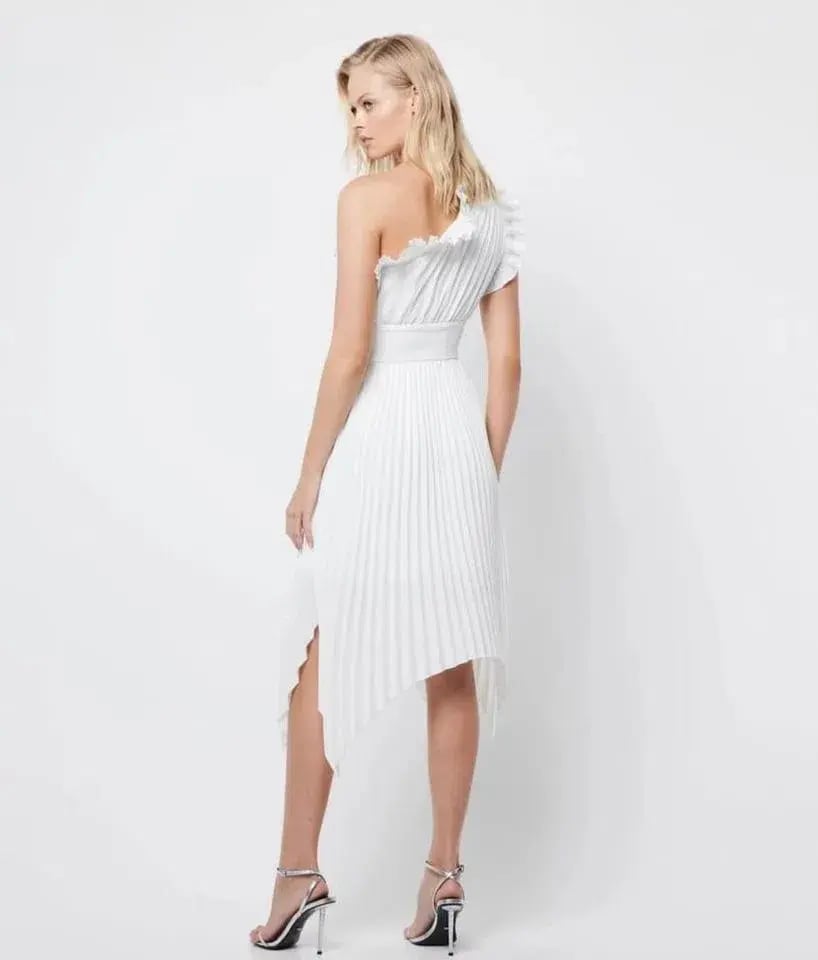 Mossman The Lady Like Midi Dress White Size 6 photo 3