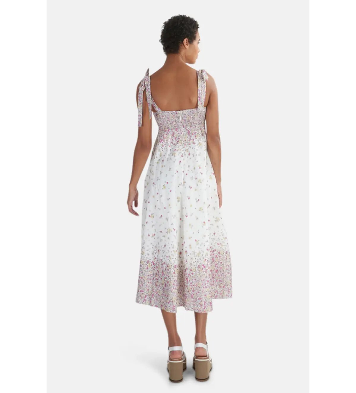Zimmermann  Linen Carnaby Tie Shoulder Midi Dress in white Size AU 6 photo 5