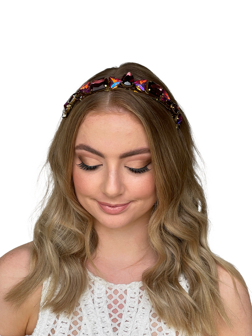 Jeanette Maree Crystal headband amethyst photo 2