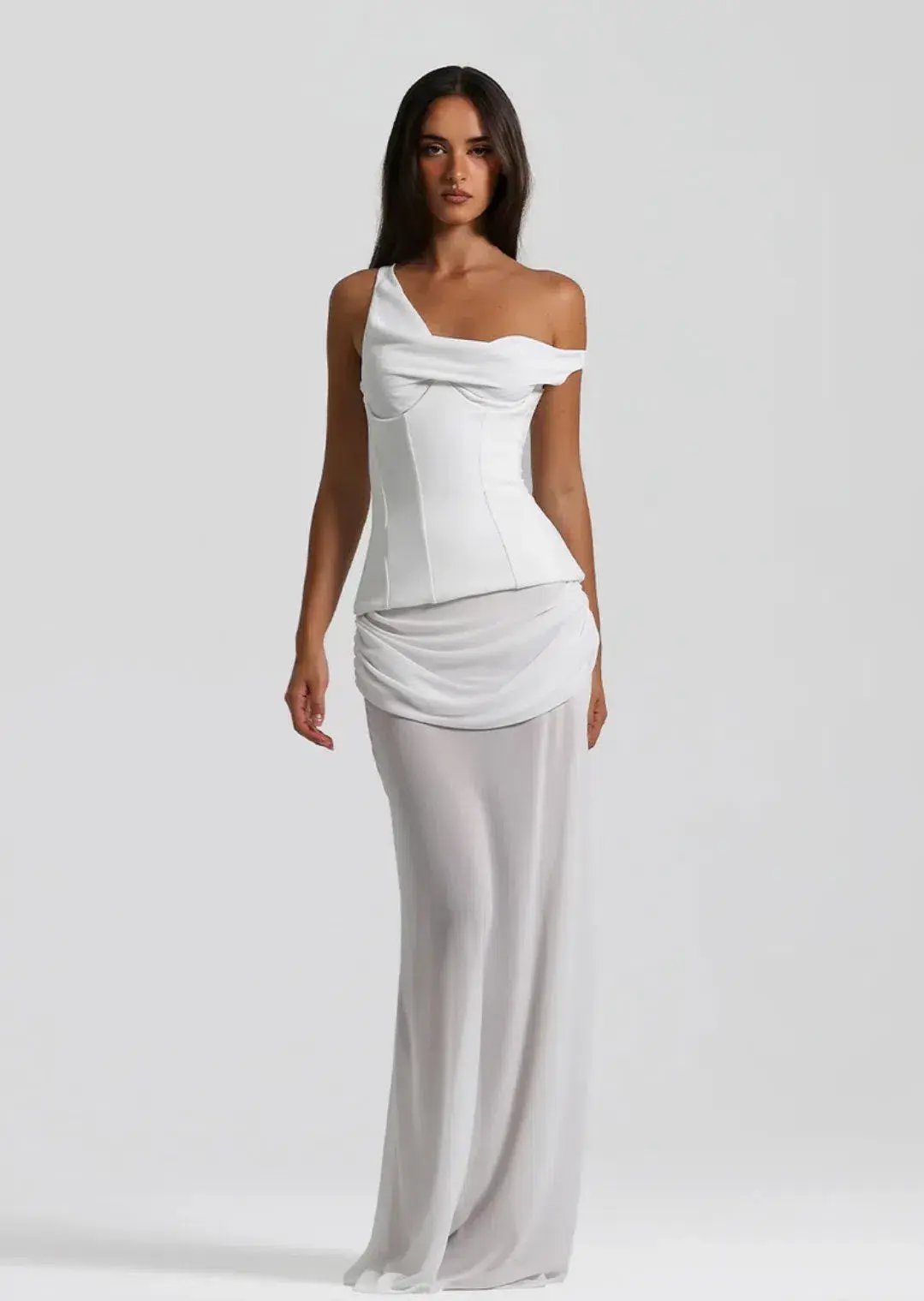 By Nicola The Label White Always Dress Lace Flutter Sleeves Size 8 photo 6