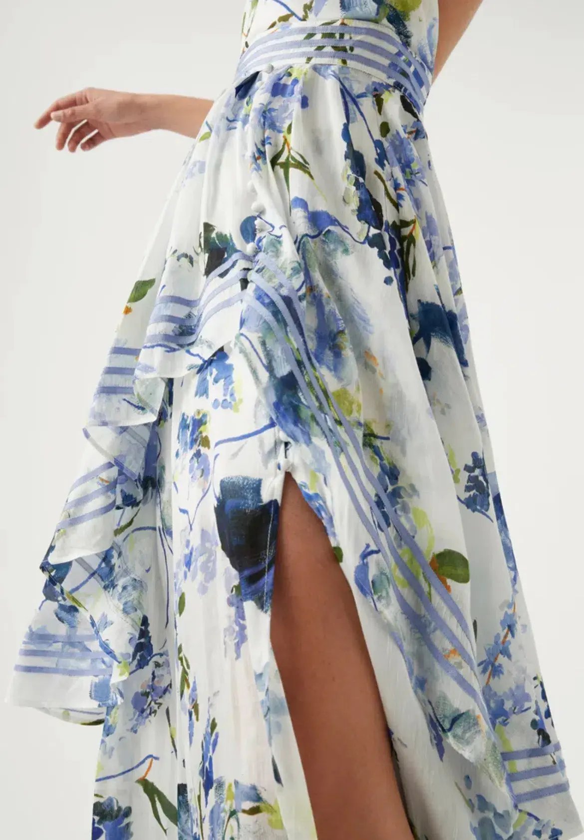 BARIANO Navy full length formal dress photo 31