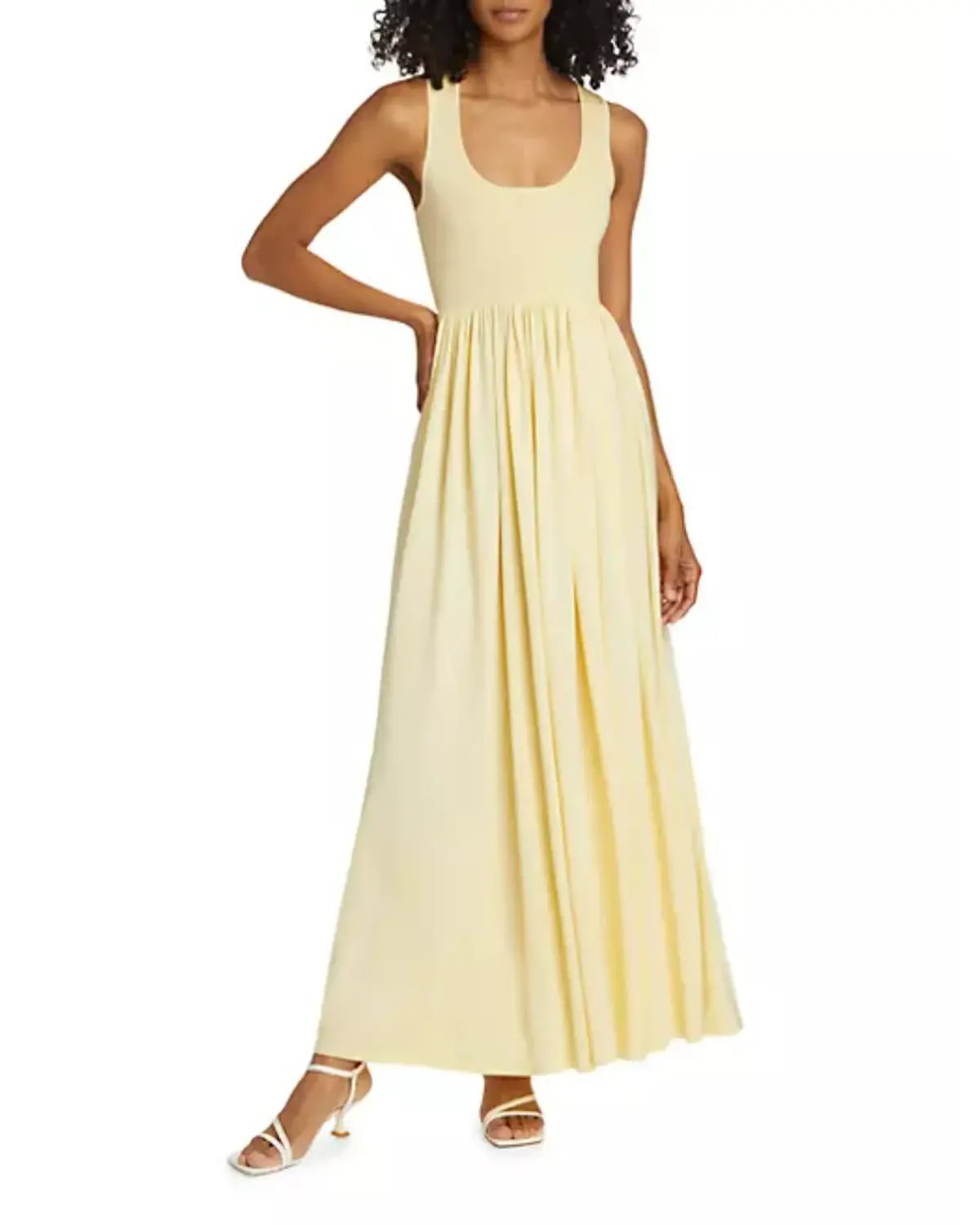 Zimmermann Harmony Metallic Tank Dress in Lemon Size 1 / AU 10 photo 2