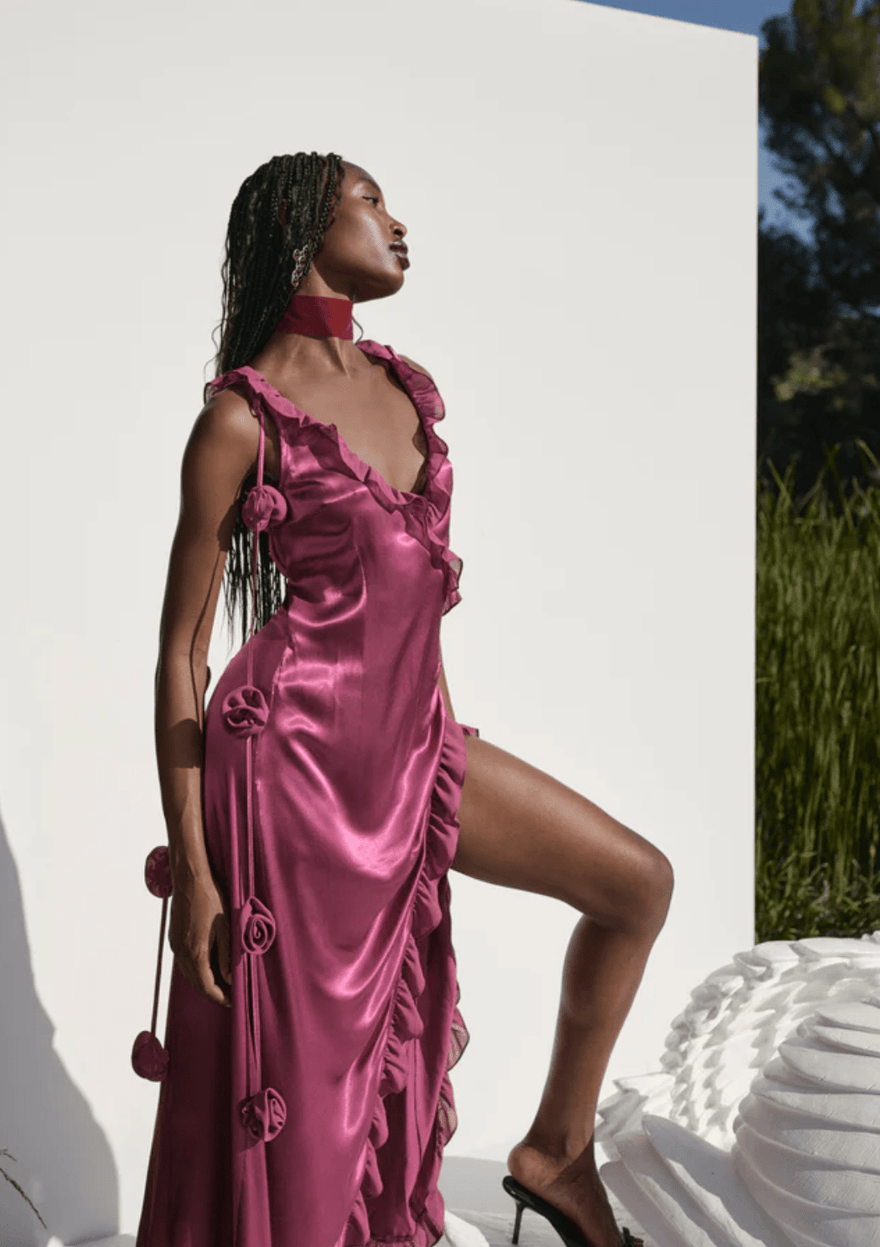 For Love and Lemons Akira Gown in Berry photo 4