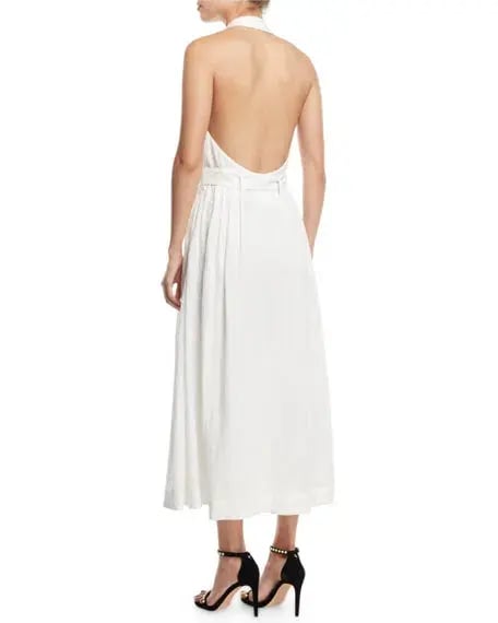 Zimmermann Primrose Halter Dress White Size 12 photo 2