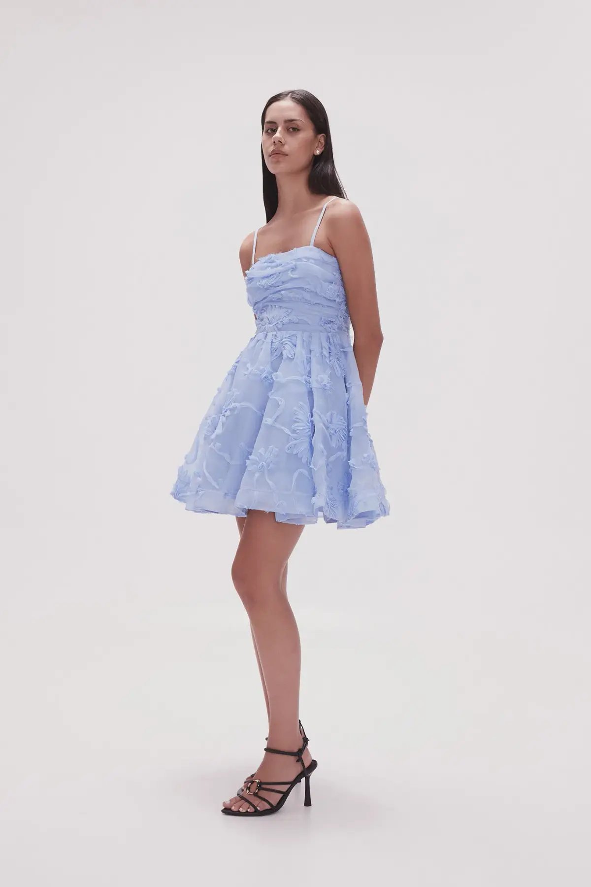 Aje Evangeline Mini Dress Light Sky Blue Size 12 photo 2