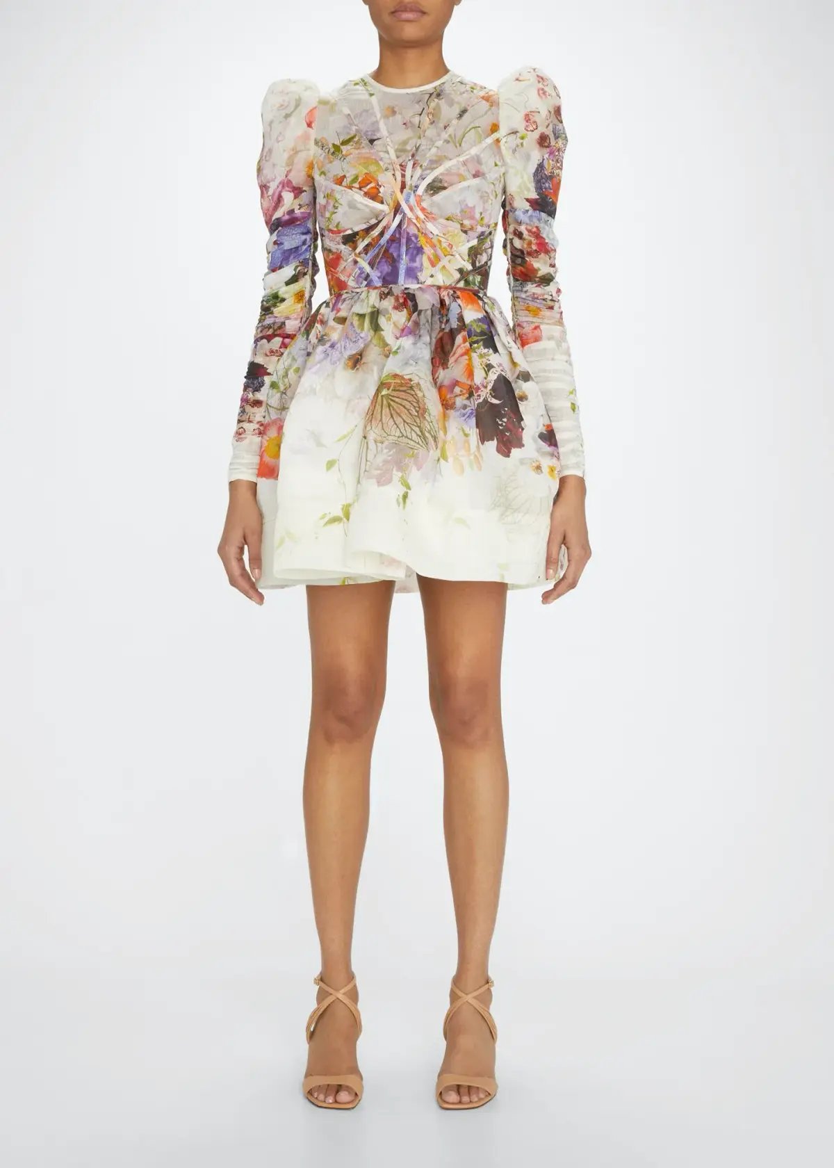 Zimmermann Prima Panelled Mini Dress Floral Size 1 / Au 10 photo 2