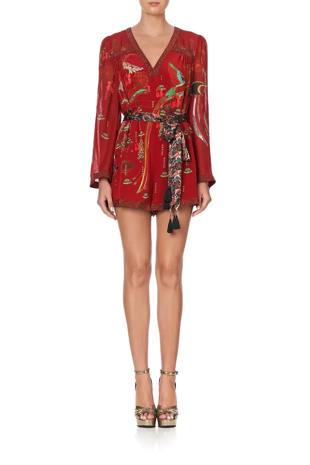 Camilla Panelled Playsuit with Belt Forbidden Fruit Size XS/AU 8 photo 4