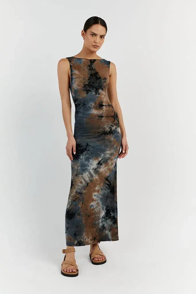 Dissh Millen Midi Dress Blue Tie Dye Size M / AU 10 photo 2