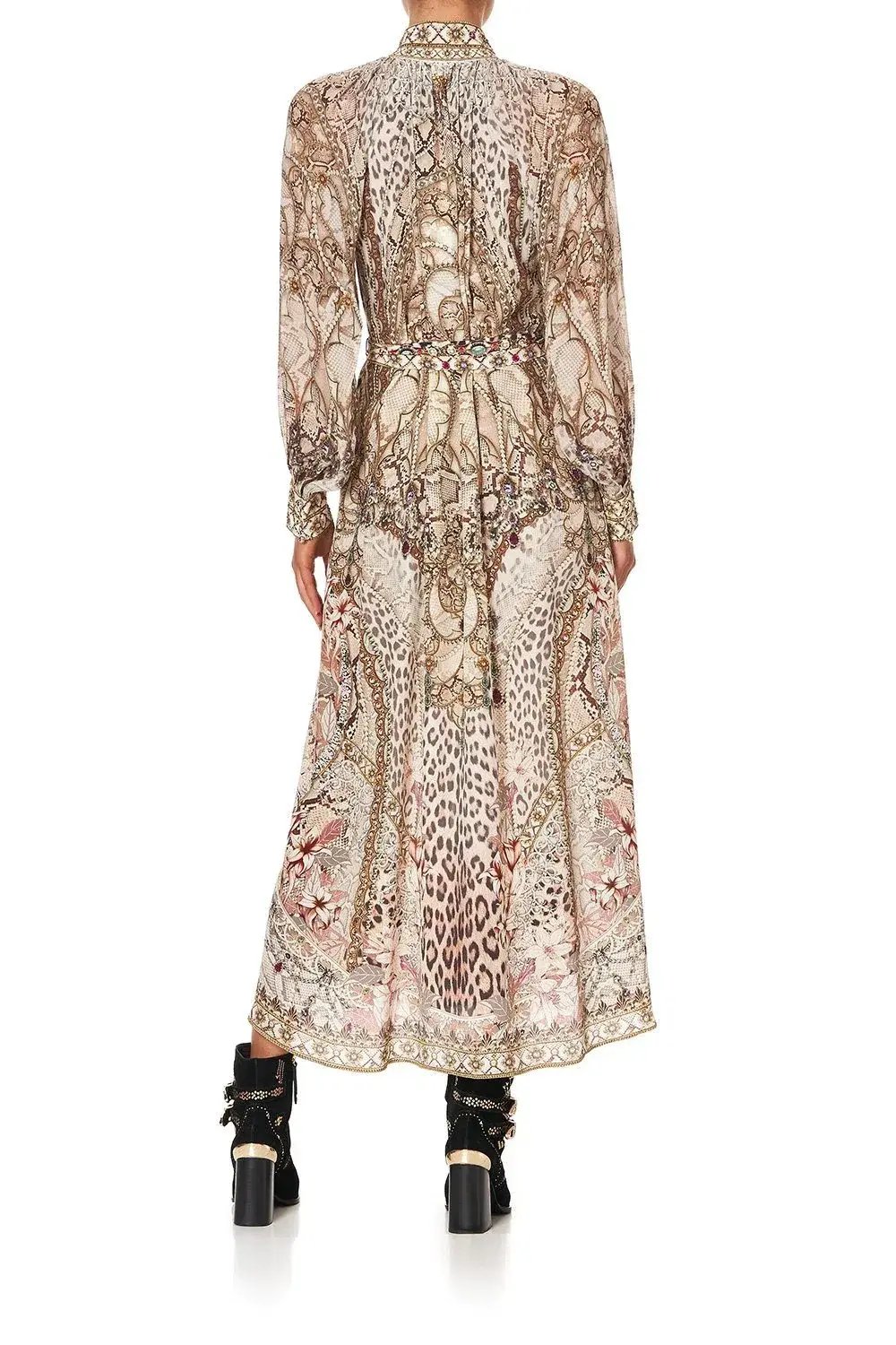 Camilla All is Nouveau Raglan Sleeve Midi Shirt Dress Print Size L photo 3