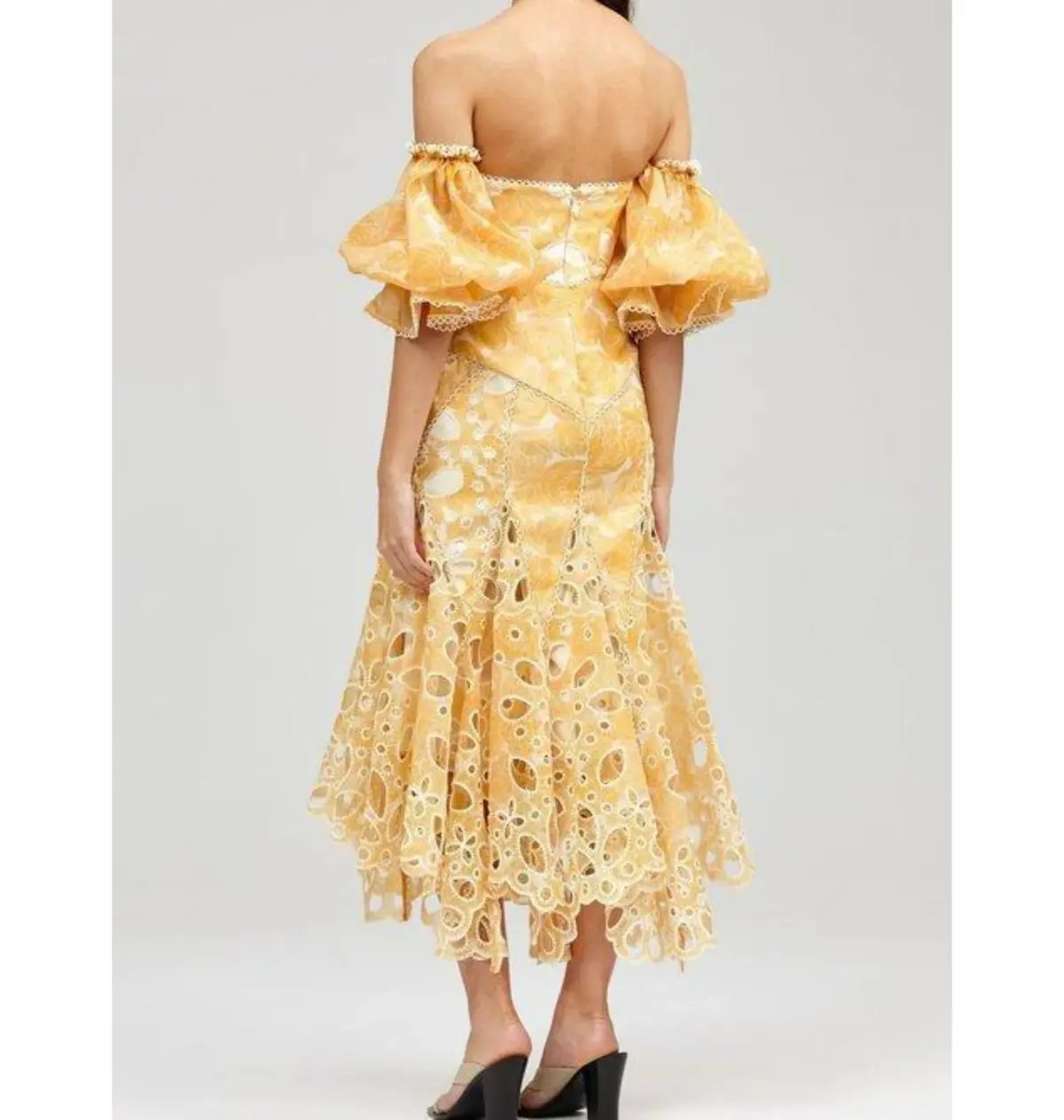 Acler Holland Midi Dress Lemon Size AU 10 photo 4