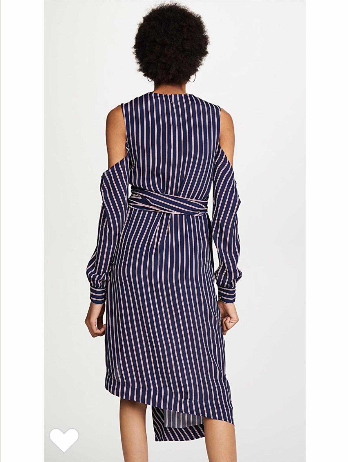 Nicolas Pin Stripe Dress Navy Size 6 photo 3