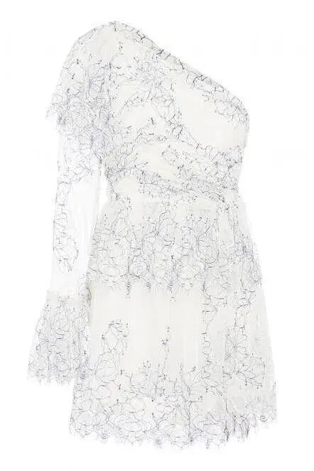 Alice McCall Isn't She Lovely Mini Dress Creme/Cobalt Size 8 AU photo 5