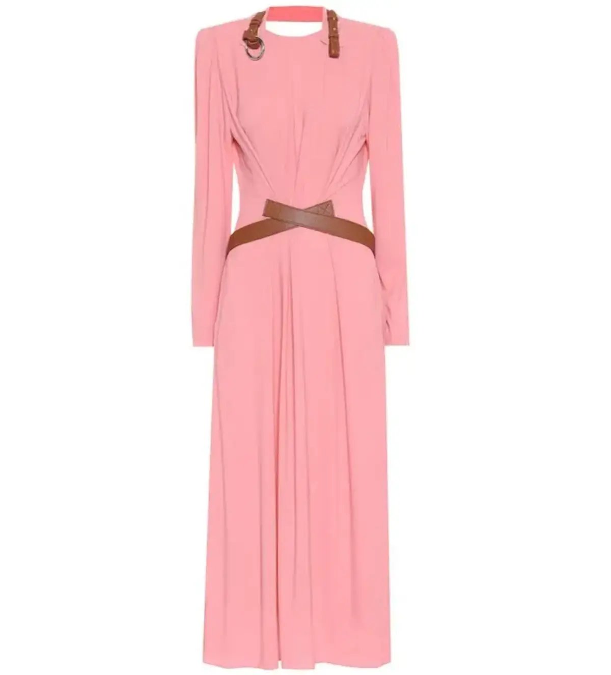 Stella McCartney Belted Silk Dress Pink Size AU 6 photo 2