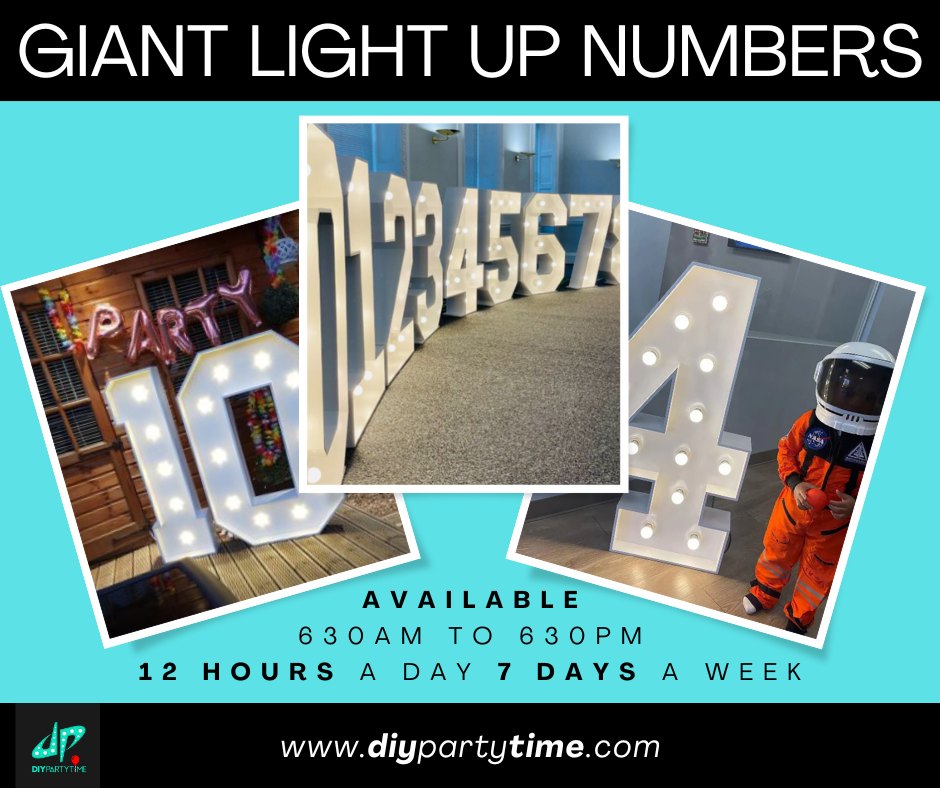 HIRE Giant Light Up Numbers🎈$50ea (72Hr IC) photo 5