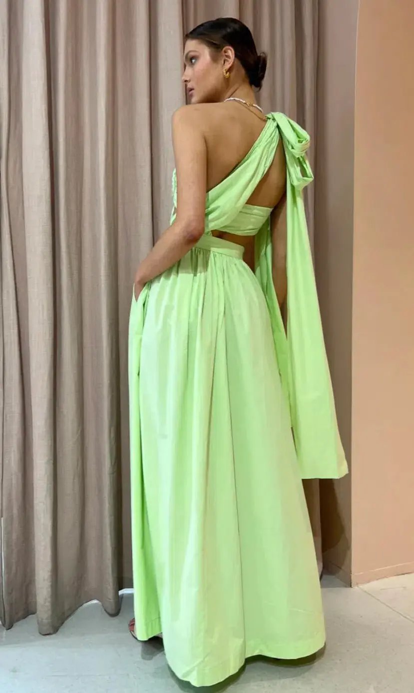 Bondi Born St Tropez Maxi Dress Green Size AU 10 photo 3