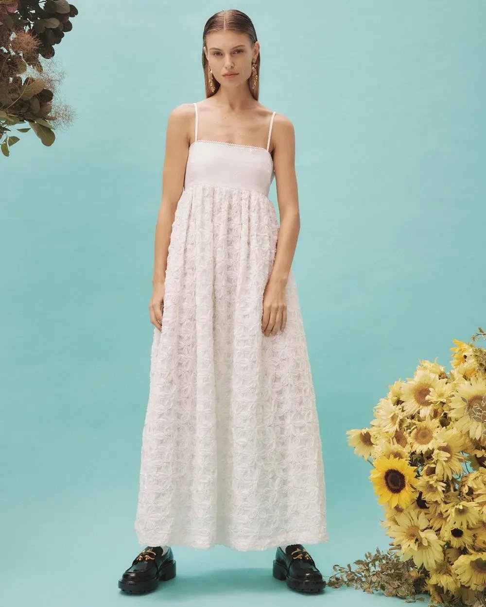 Alemais Iggy Embroidered Midi Dress White Size 10 photo 4