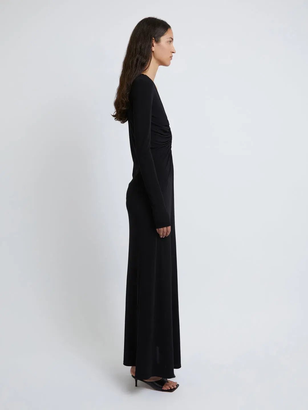 Christopher Esber Arced Palm Long Sleeve Dress Black Size 8 photo 2