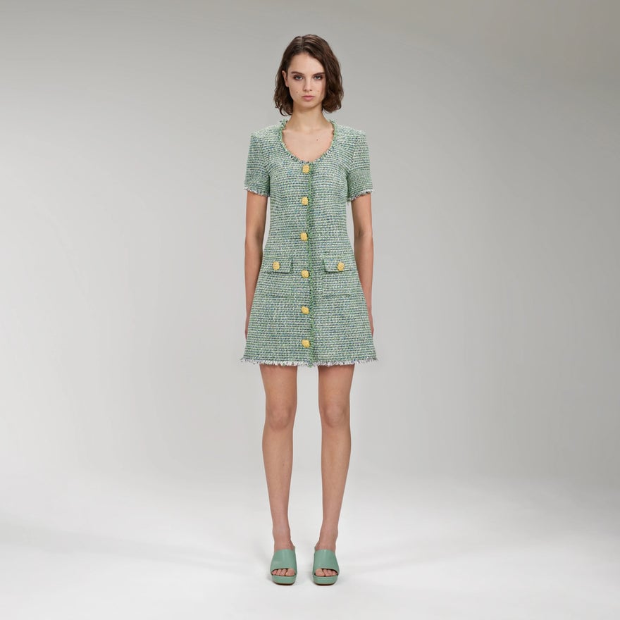 Self-Portrait Bouclé Mini Dress photo 3