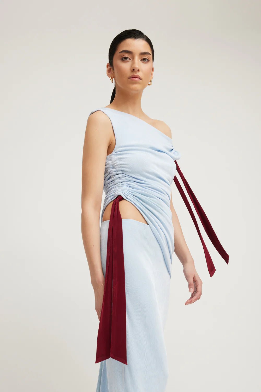 TOJHÀ KALILAH DRESS - SKY/MERLOT photo 2