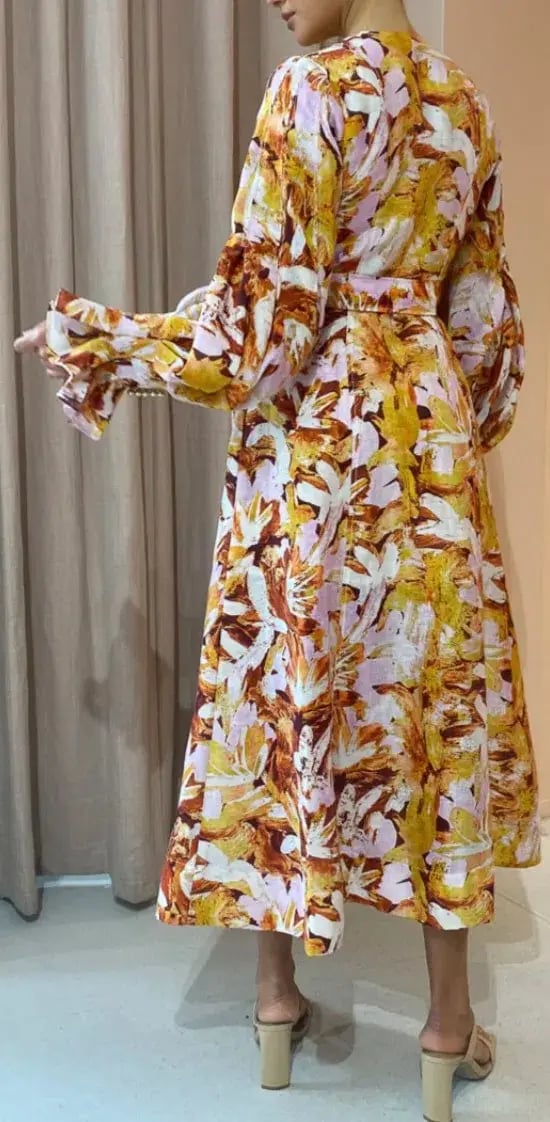 Acler Lydford Midi Dress Lilac Blush Size 14 photo 3