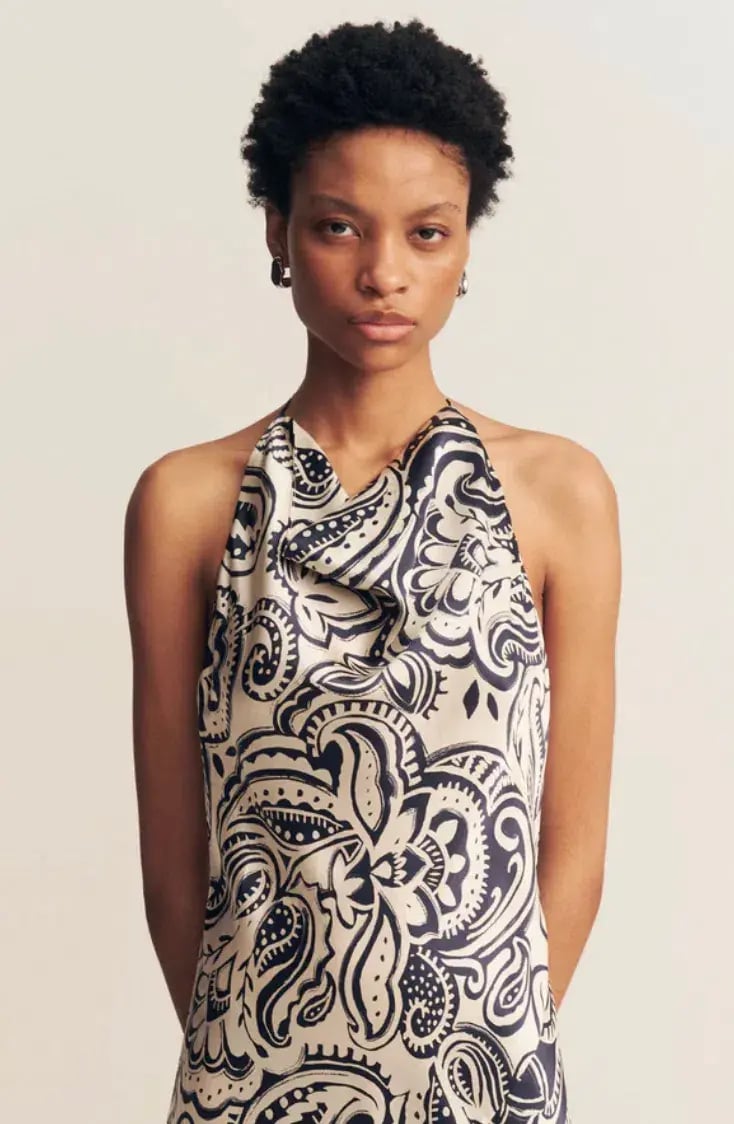 Shona Joy Anthea Silk Tie Maxi Dress Print Size 14 photo 4