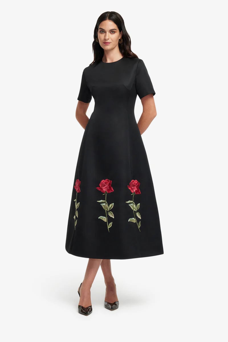 Leo Lin Caroline Embroidered Midi Dress photo 3