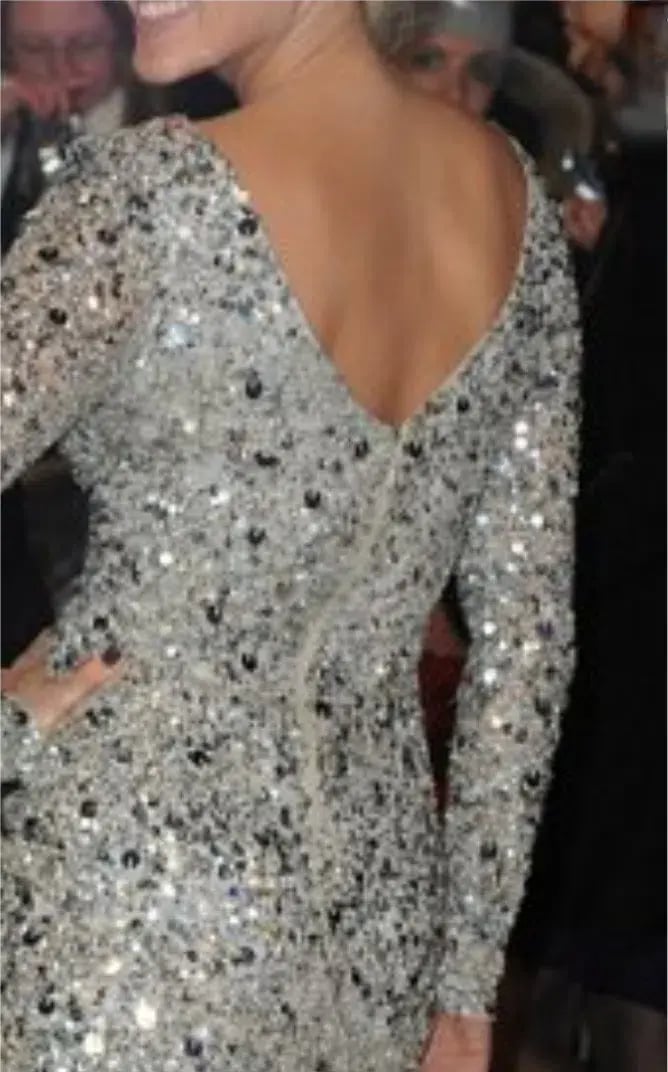 Rachel Gilbert Sequin Mini Silver Size AU 12 photo 3