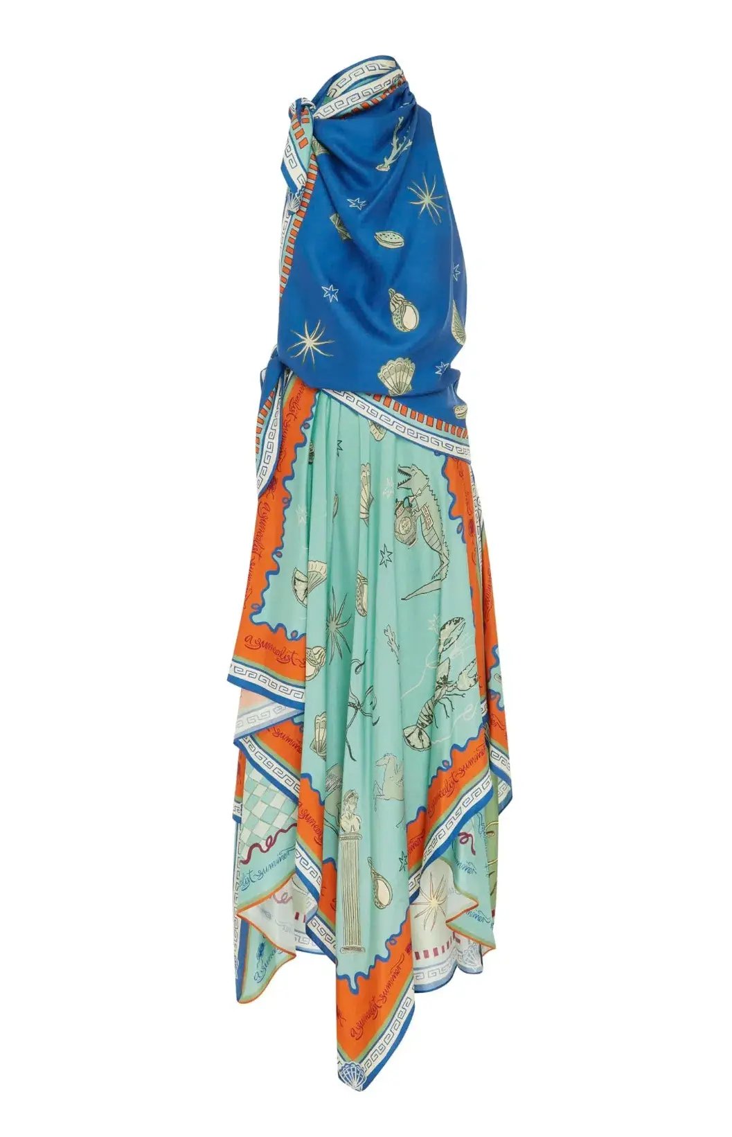 Alemais Surrealist Summer Scarf Midi Dress Multi Print Size 14 photo 6