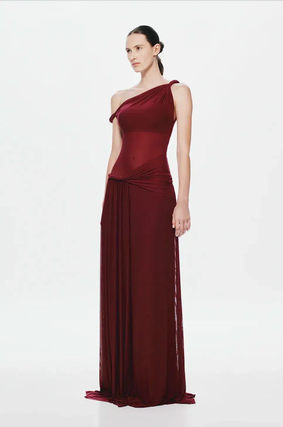 Misha The Sisal Mesh Maxi Dress in Port Size S/AU8 photo 2