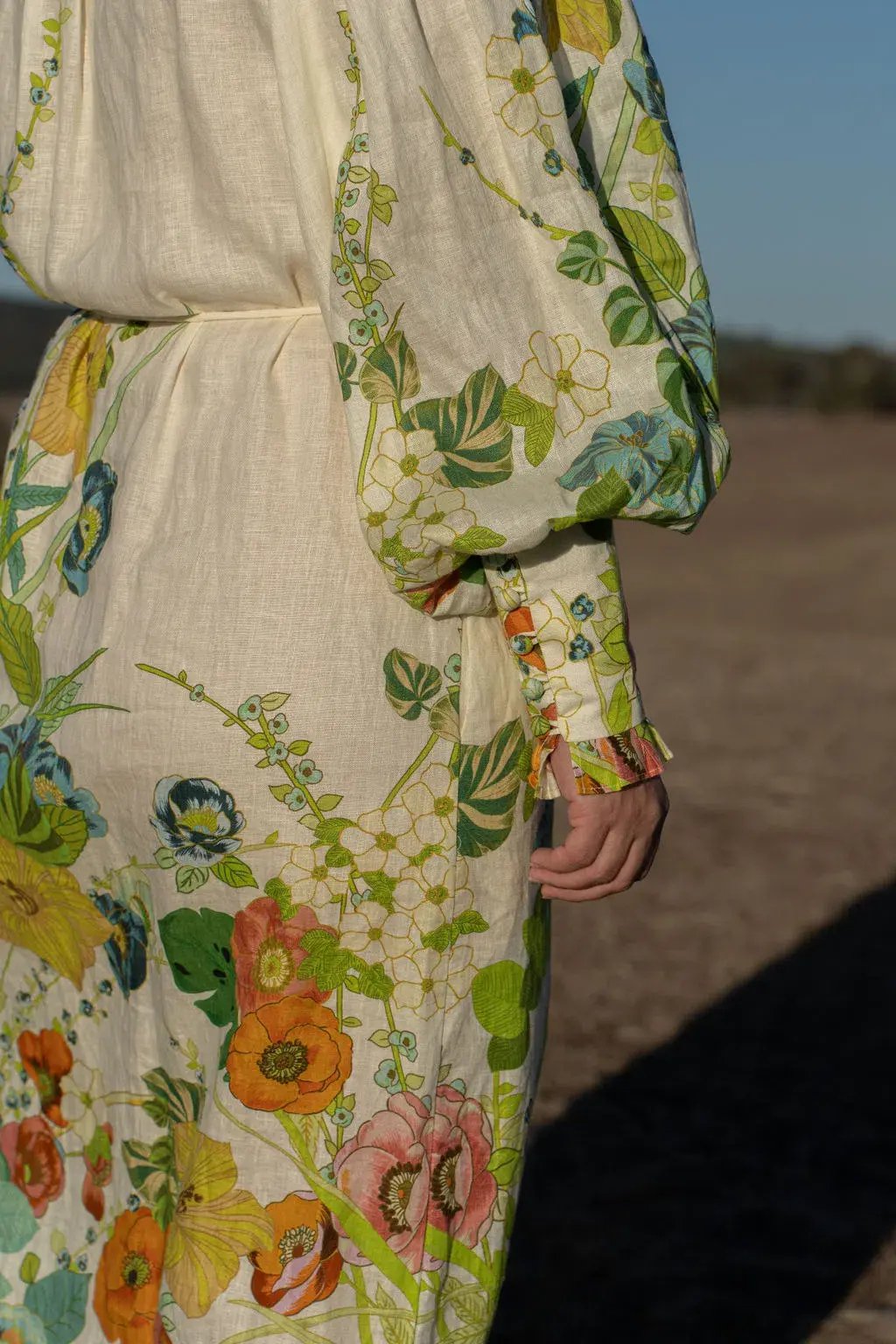 Alemais Constance Puff Sleeve Button Maxi Shirt Dress Size 14 photo 4