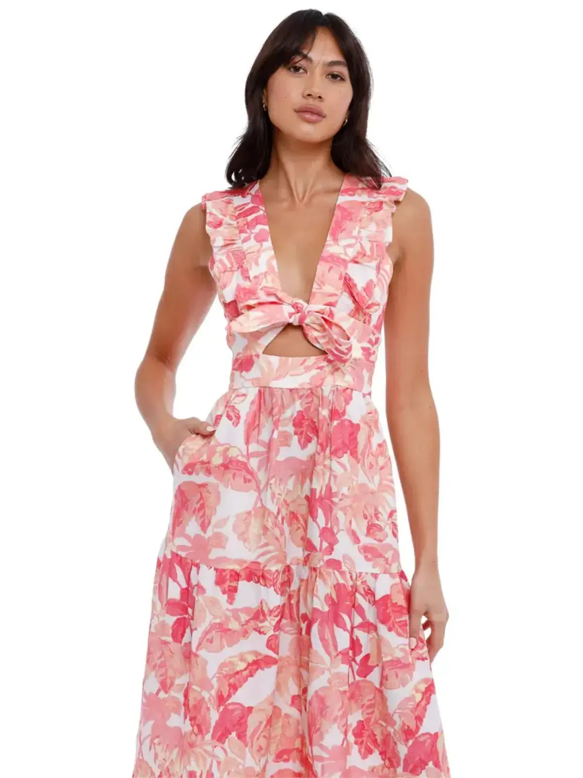 Rebecca Vallance Tropicale Maxi Dress in Pink Size AU 14 photo 2