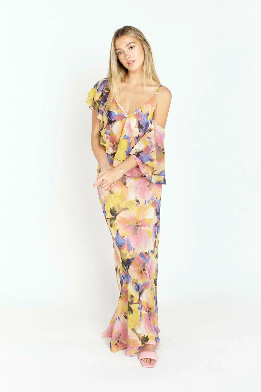 Ruby Marina Gown in Maude Floral Print Size 8 photo 2