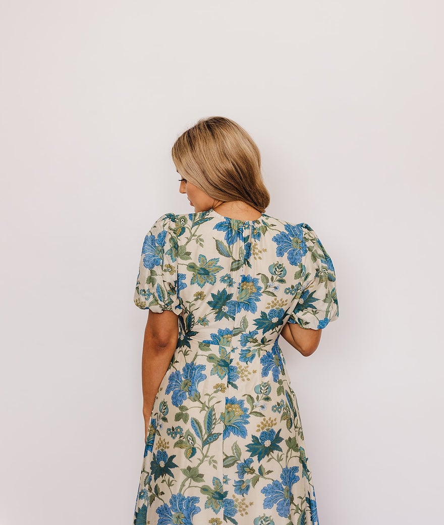 Sir the Label Celia Puff Sleeve Midi Dress photo 2