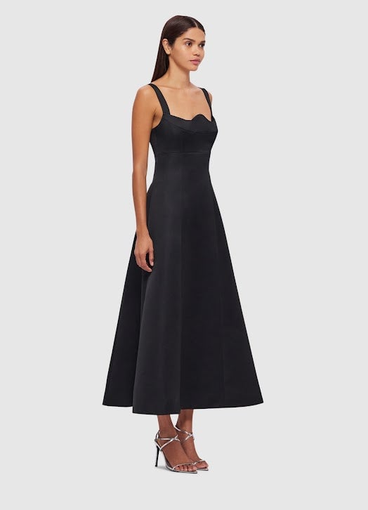 Leo Lin Odette Midi Dress - Black photo 3