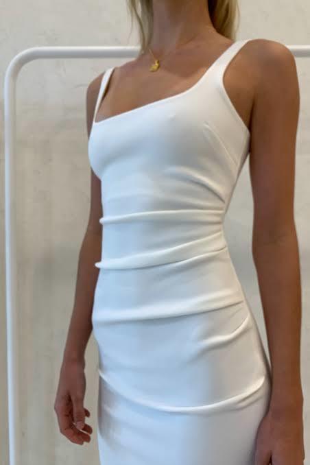Bec & Bridge Midi Dress White Size 8 photo 2